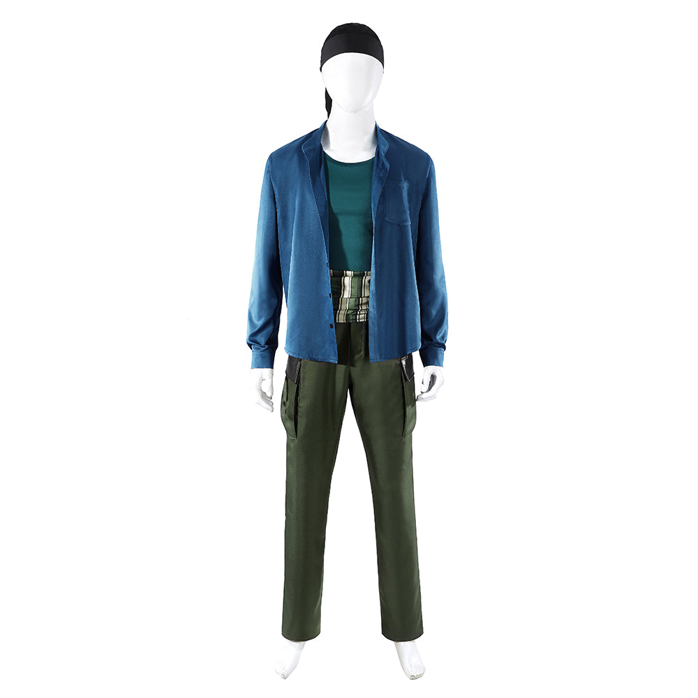 Zorro blau Outfit One Piece Roronoa Zoro Cosplay Kostüm