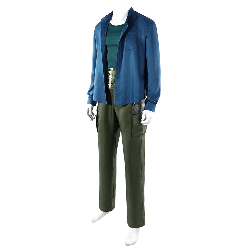 Zorro blau Outfit One Piece Roronoa Zoro Cosplay Kostüm