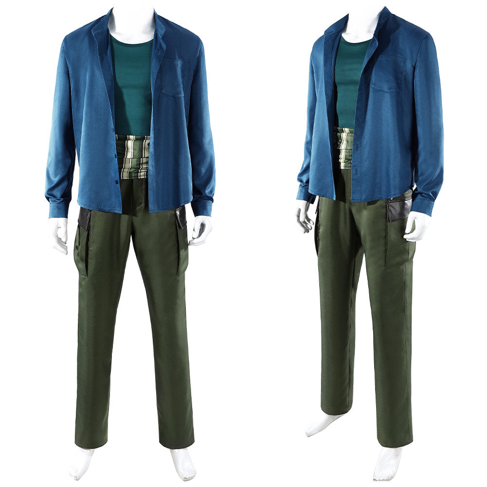 Zorro blau Outfit One Piece Roronoa Zoro Cosplay Kostüm