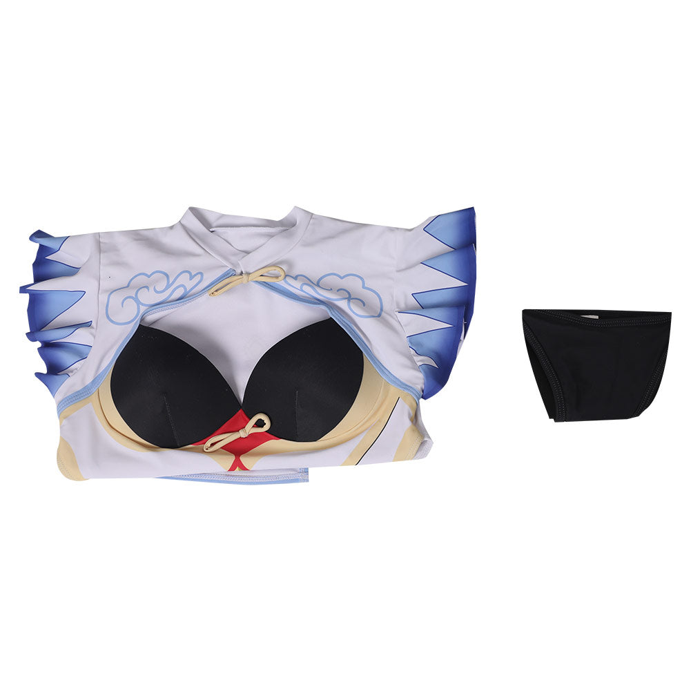 Genshin Impact Ganyu Damen Sommer Originelle Bademode 3tlg. Badeanzug