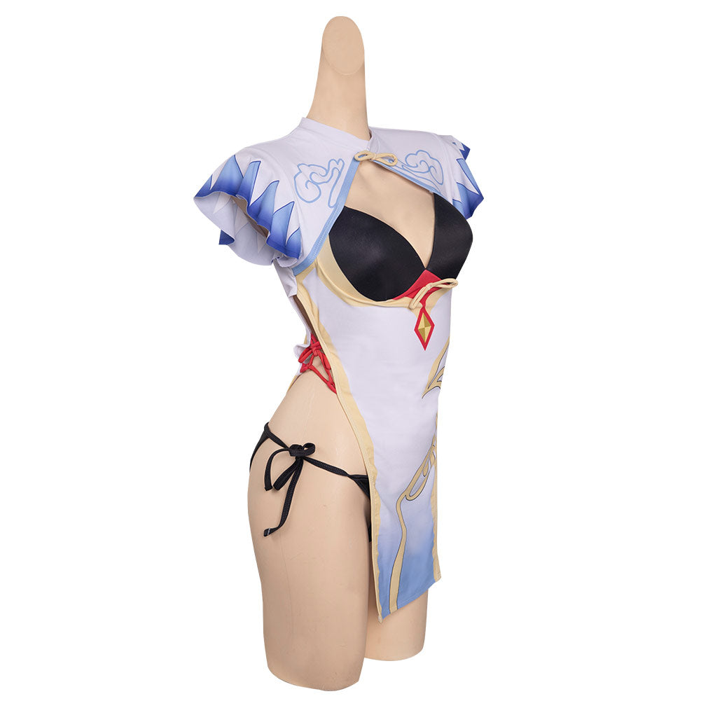 Genshin Impact Ganyu Damen Sommer Originelle Bademode 3tlg. Badeanzug