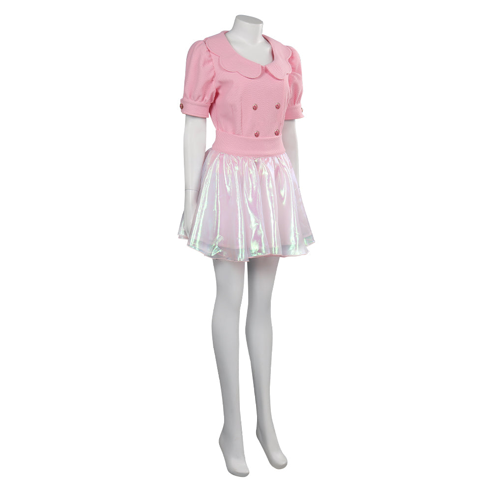 Barbie Film Margot Robbie rosa kurze Kleid Halloween Karneval Outfits Cosplay Kostüm