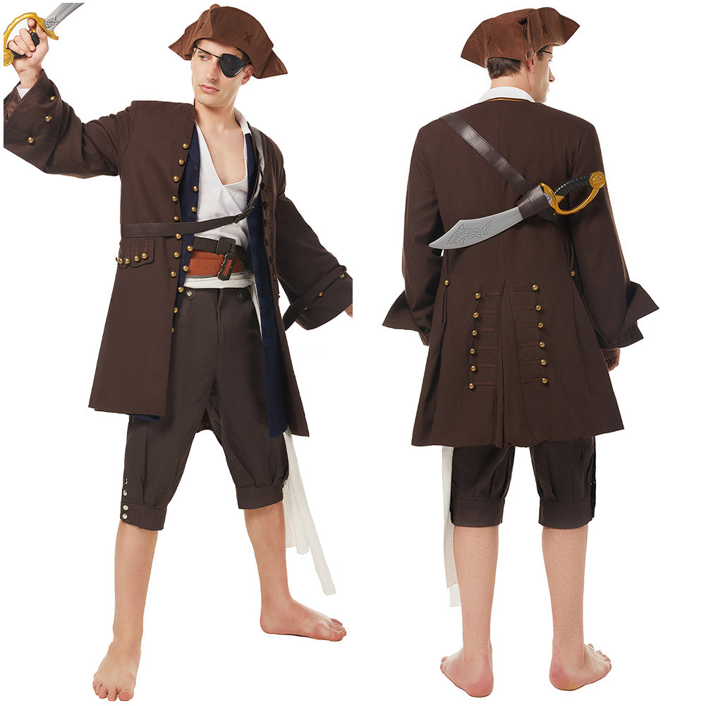 Pirates Of The Caribbean Jack Sparrow Johnny Depp Cosplay Kostüm Set
