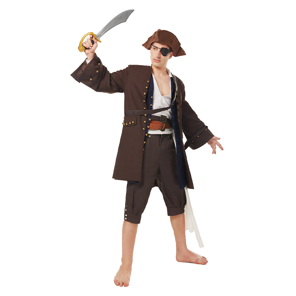 Pirates Of The Caribbean Jack Sparrow Johnny Depp Cosplay Kostüm Set