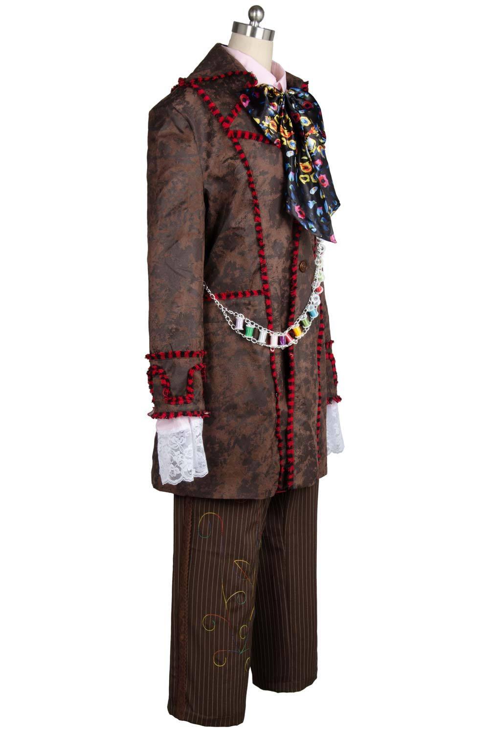 Alice In Wonderland Johnny Depp Mad Hatter 6 Stücke Full Set Cosplay Kostüm - cosplaycartde