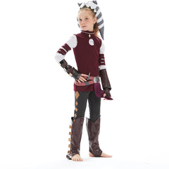 The Clone Wars Kinder Ahsoka Tano Cosplay Kostüm Halloween Karneval Outfits