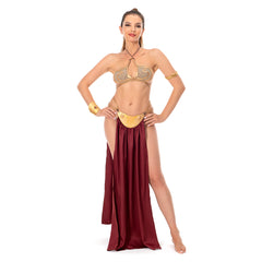 Return of the Jedi Leia Cosplay Kostüm Halloween Karneval Slave Leia Metal Bikini