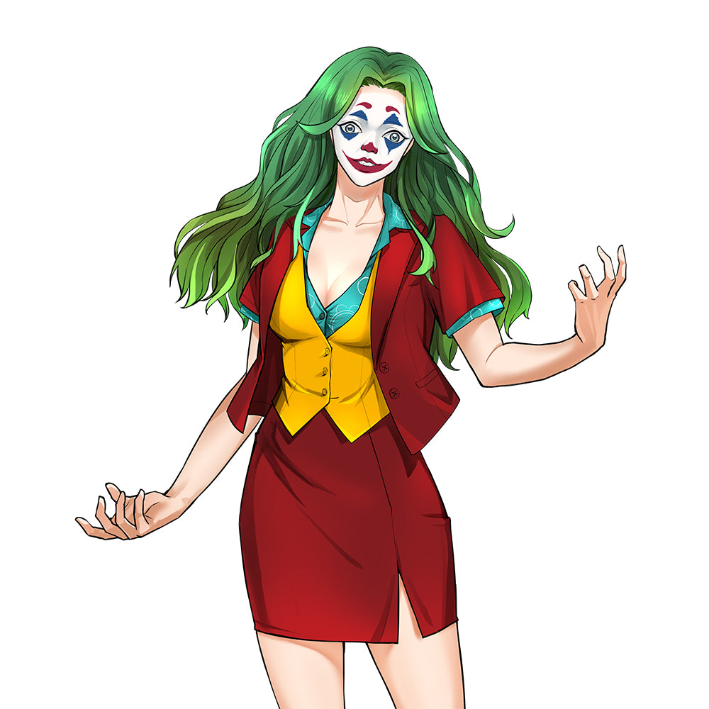 Arthur Fleck webliche Joker 2019 Halloween Karneval Kostüm