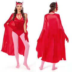 WandaVision Wanda Scarlet Witch Wanda Maximoff Cosplay Kostüm Damen Jumpsuit Halloween Karneval Kostüm