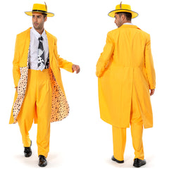 Jim Carrey Gelb Anzug Cosplay Kostüm Uniform Halloween Karneval Kostüm