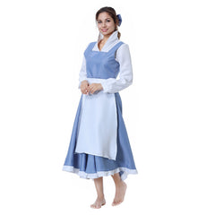 Die Schöne und das Biest Belle Kleid Dienstmädchen Schurz Kleid Cosplay Kostüm