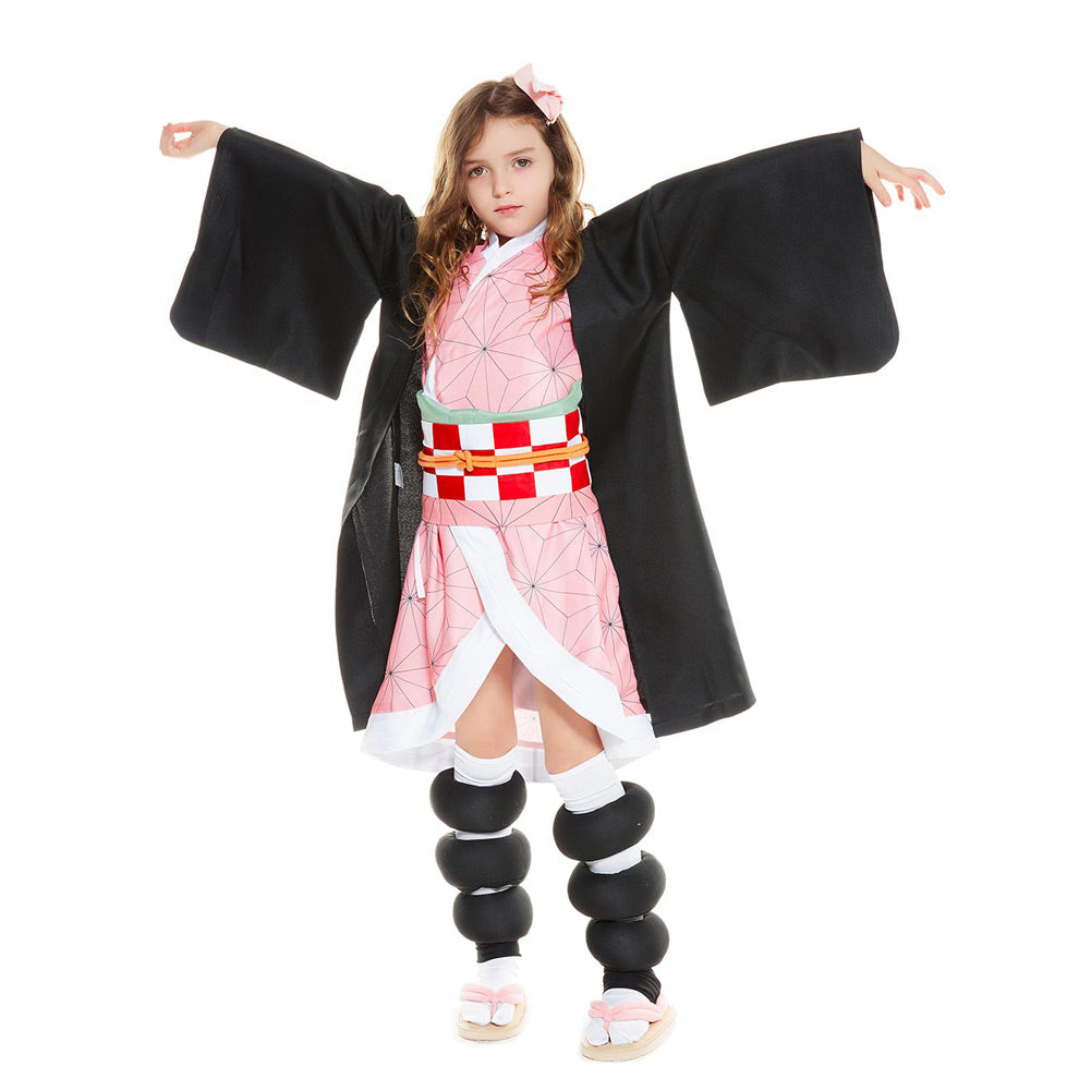 Kinder Nezuko Kamado Kostüm Demon Slayer: Kimetsu no Yaiba Cosplay Kostüm für Kinder