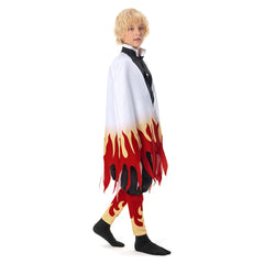 Kinder Demon Slayer Kimetsu no Yaiba Rengoku Kyoujurou Cosplay Kostüm Halloween Karneval Kostüm