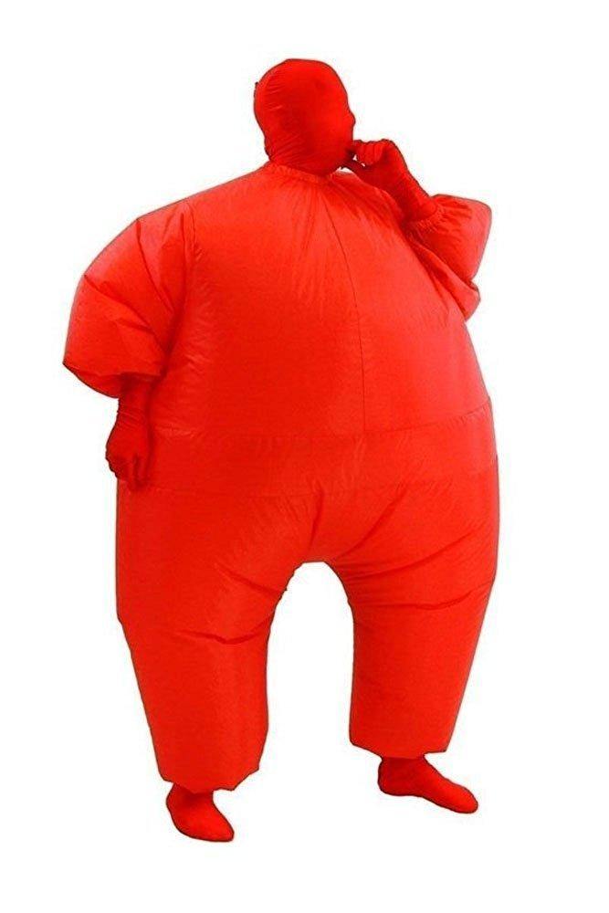 Erwachsene Fatsuit Inflatable Kostuem Jumpsuit Rot - cosplaycartde