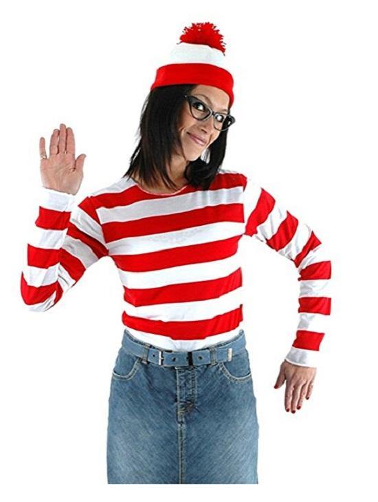 Where's Waldo Waldo Waldo & Friends Wo ist Walter? Wenda T-shirt Tee Langarm Cosplay Kostüm - cosplaycartde