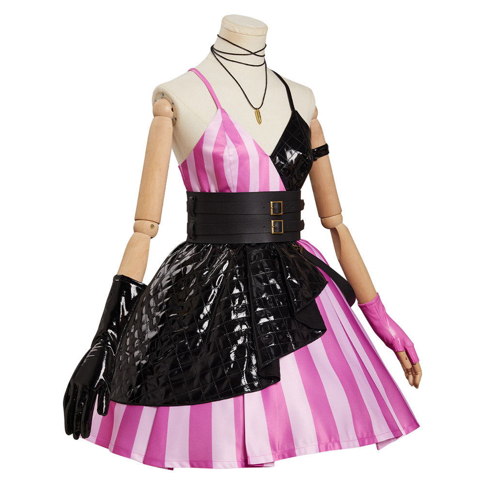 LoL Jinx Cosplay Arcane Kostüm Outfits Halloween Karneval Originell Goth Lolita Kleid