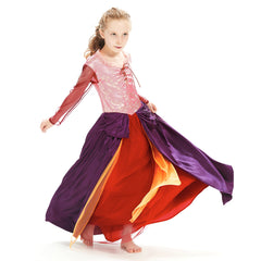 Kinder Sarah Sanderson Hocus Pocus Cosplay Kostüm Mädchen Halloween Karneval Kleid