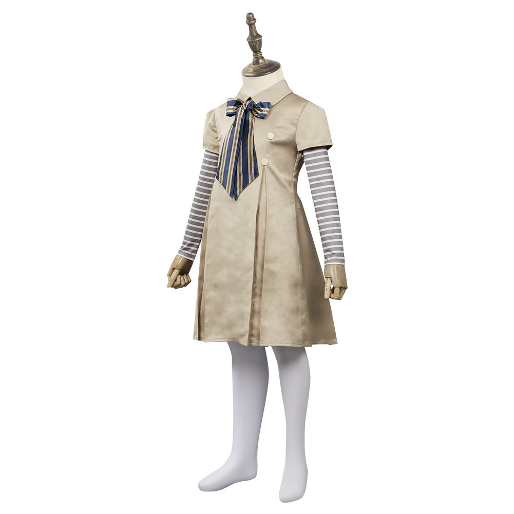 Kinder Mädchen M3gan 2023 Kleid Cosplay Halloween Karneval Kostüm