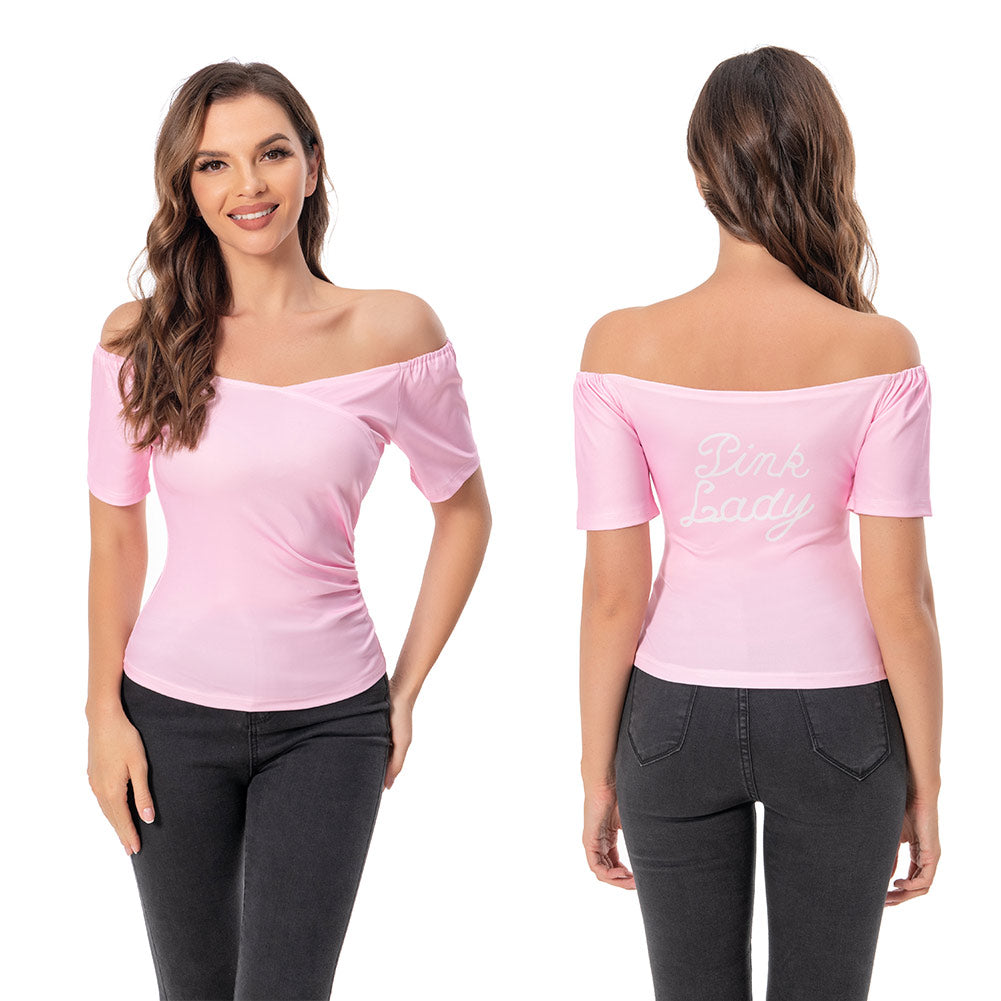 70er Damen Pink Lady T-Shirt Jahrgang Erwachsene Damen T-Shirts