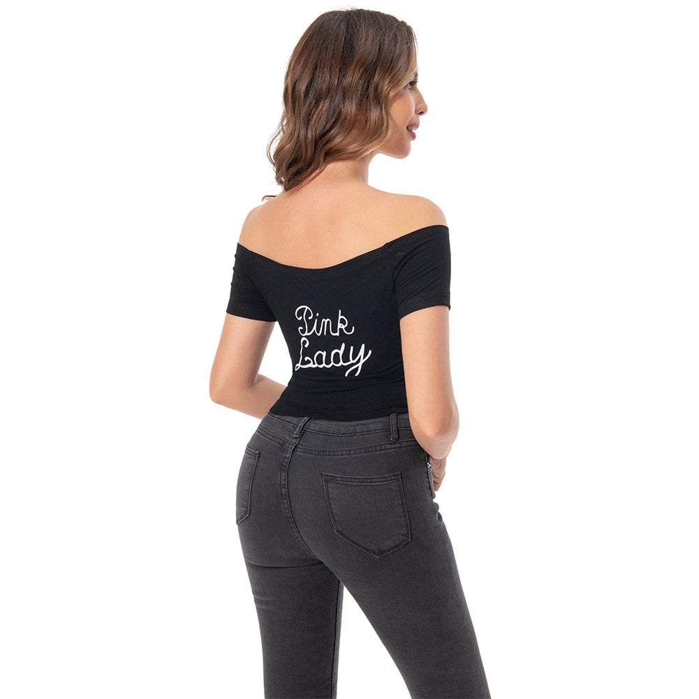 70er Damen Pink Lady T-Shirt Jahrgang Erwachsene Damen T-Shirts