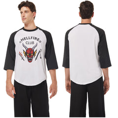 Stranger Things Staffel Hellfire Club Erwachsene Eddie Munson T-Shirt Cosplay Kostüm Halloween Karneval Outfits