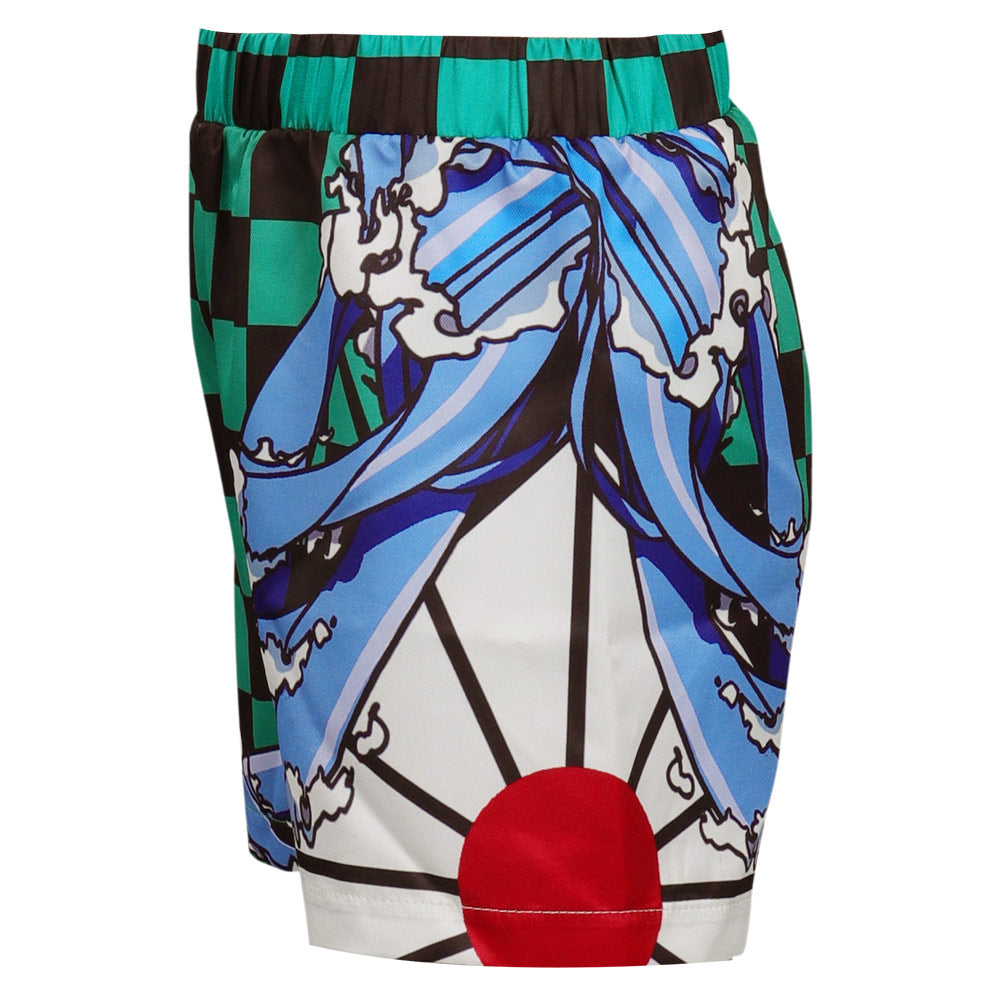 Kinder Demon Slayer Kamado Tanjirou Cosplay Kostüm Strand Shorts Hosen