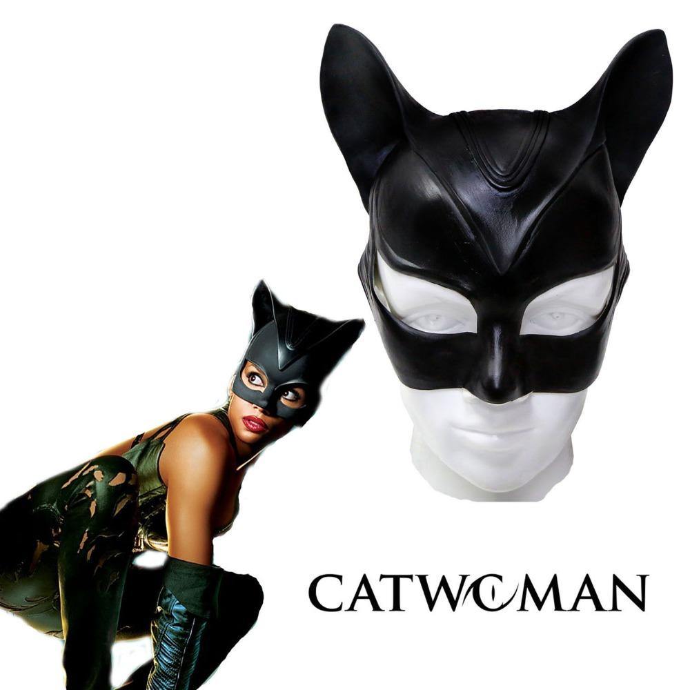 Catwoman Maske Batman Cosplay Maske Latex Helm für Erwachsene Halloween Requisite - cosplaycartde
