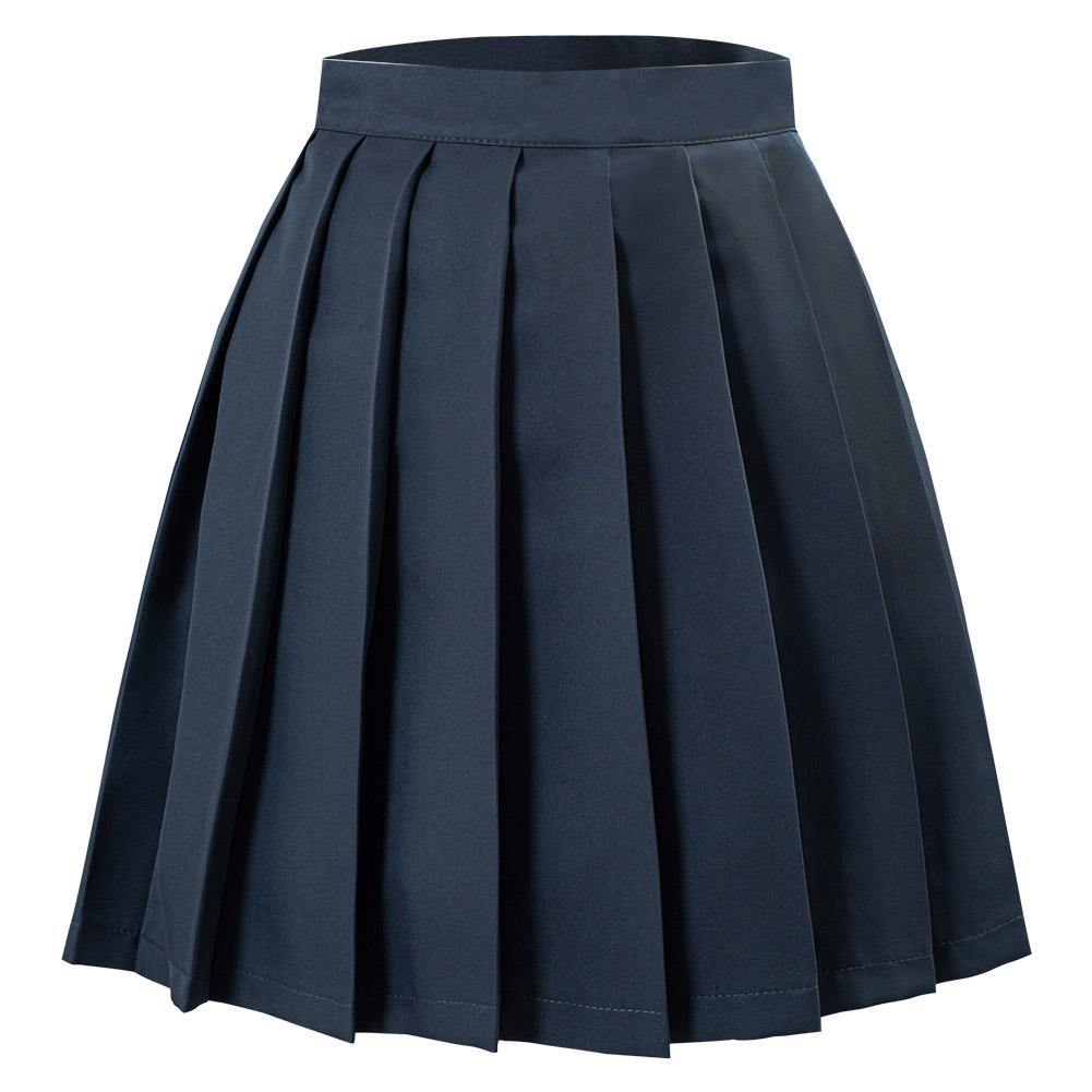 Japanische Schuluniform Faltenrock Jk Uniform Mini Röcke für Mädchen grau - cosplaycartde