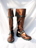 D.Gray-man Lavi Cosplay Stiefel Schuhe Dunkelbraun