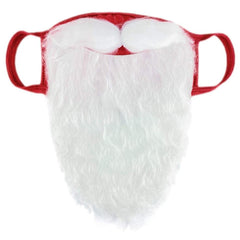 Gesichtsmaske Funny Bearded Holiday Santa Kostüm für Erwachsene für Weihnachten 2023 (Eine Größe passt alle)