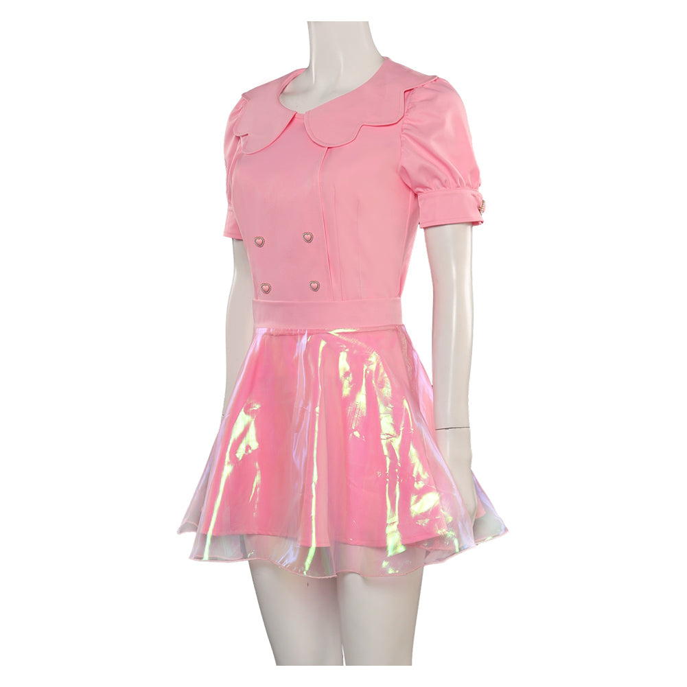Barbie Film 2023 Cosplay rosa Kleid Halloween Karneval Outfits 2tlg. originelles Kleid