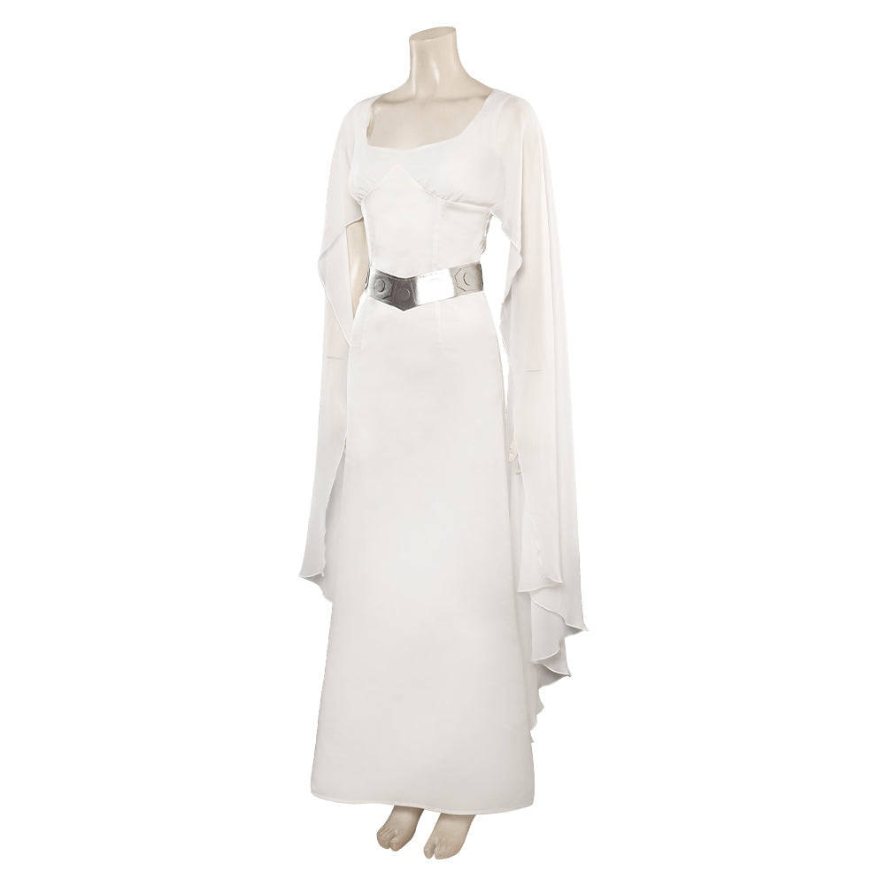 Princess Leia Star Wars: A New Hope Leia Organa Solo weißes Kleid Cosplay Kostüm Halloween Karneval Outfits