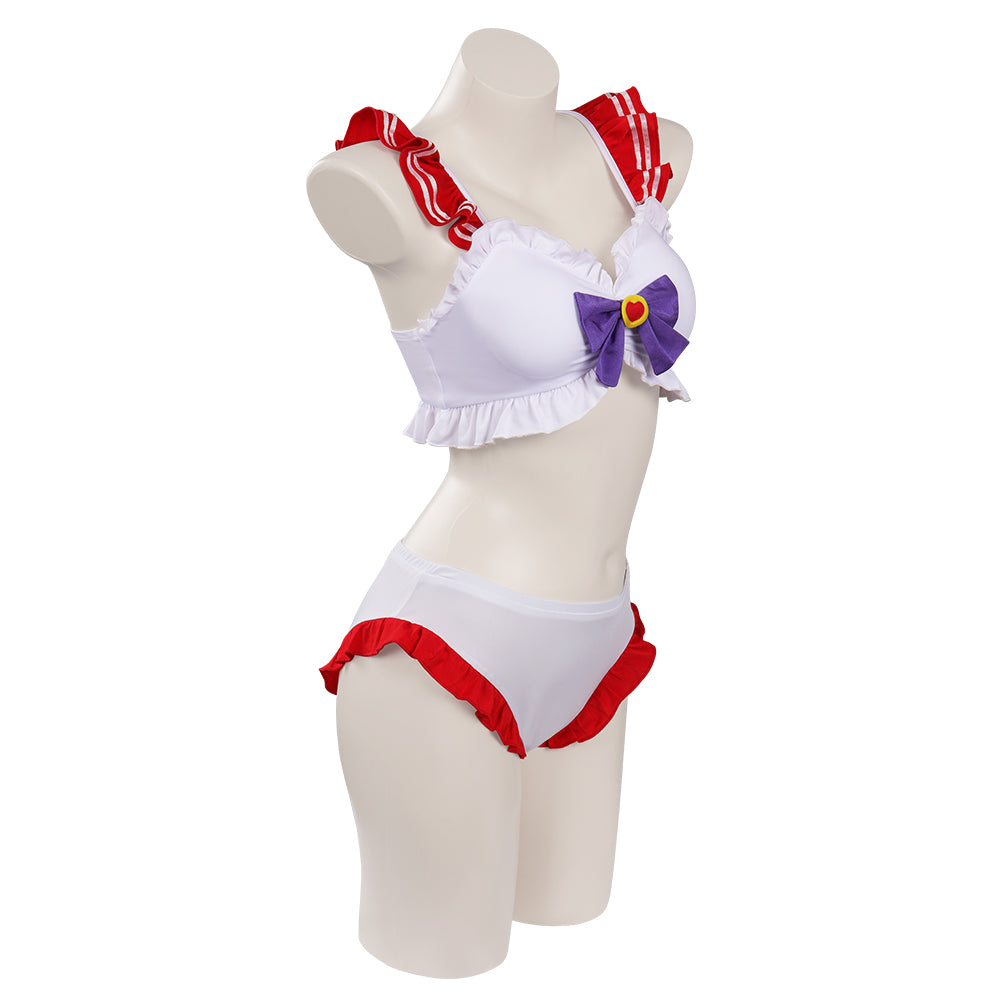 Sailor Moon Huo Yeli Cosplay Bademode Damen Sommer Originell 2tlg. Badeanzug