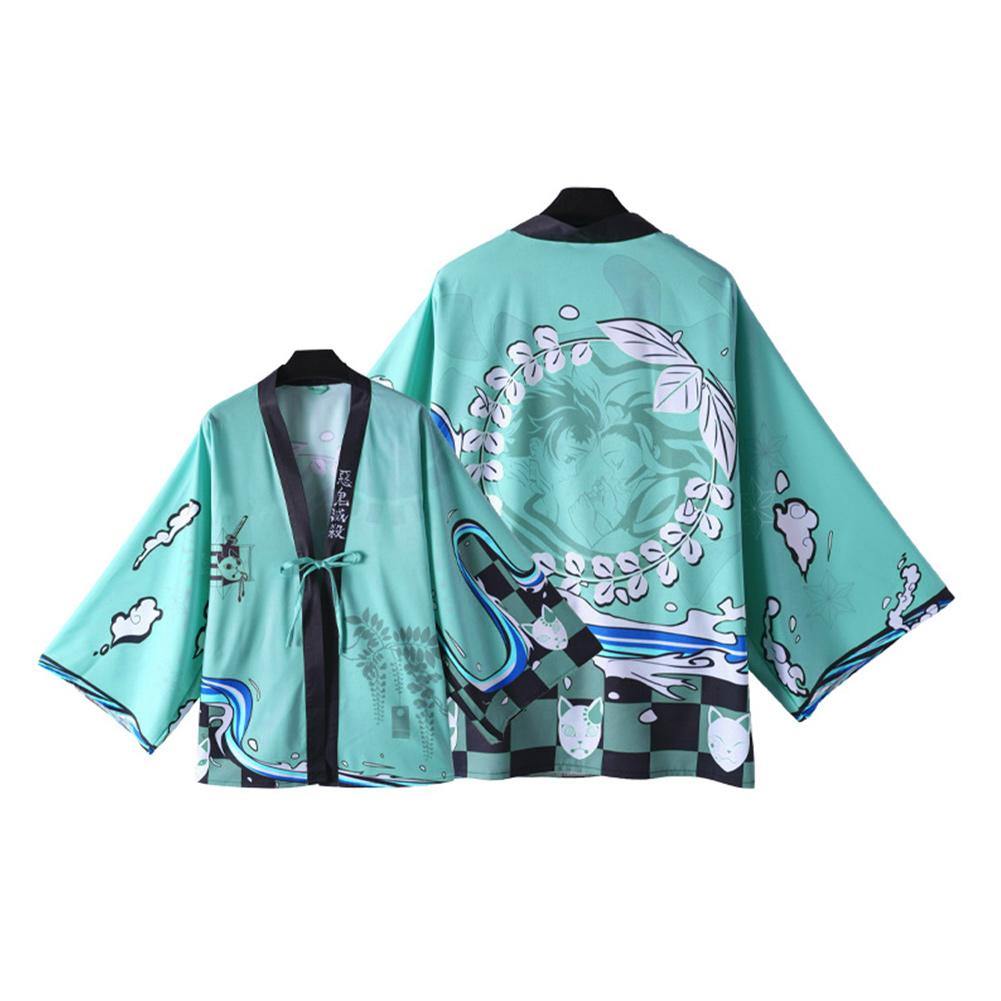 Demon Slayer Urokodaki Sakonji Cosplay Kostüm Kimono Jacke Umhang Zuhause als Schlafanzug - cosplaycartde
