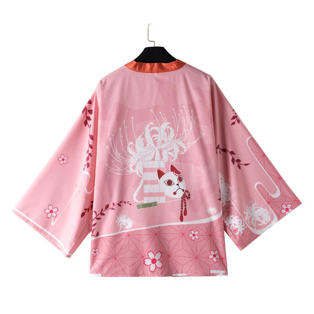 Demon Slayer Urokodaki Sakonji Cosplay Kostüm Kimono Jacke Umhang Zuhause als Schlafanzug - cosplaycartde