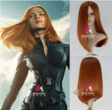 Captain America: The Winter Soldier Black Widow Cosplay Perücke Natasha Romanoff glattes Haar Braun - cosplaycartde