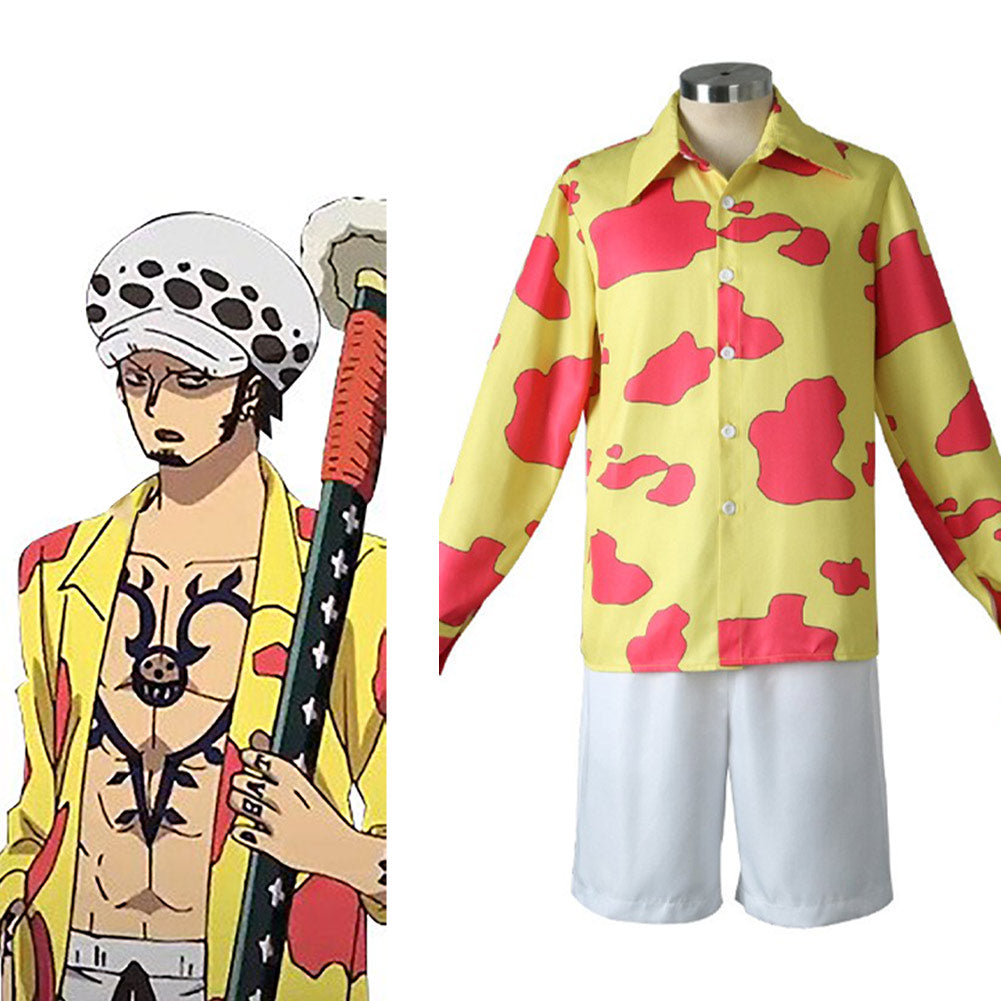 Trafalgar D. Water Law Cosplay One Piece Red Kostüm Halloween Karneval Outfits