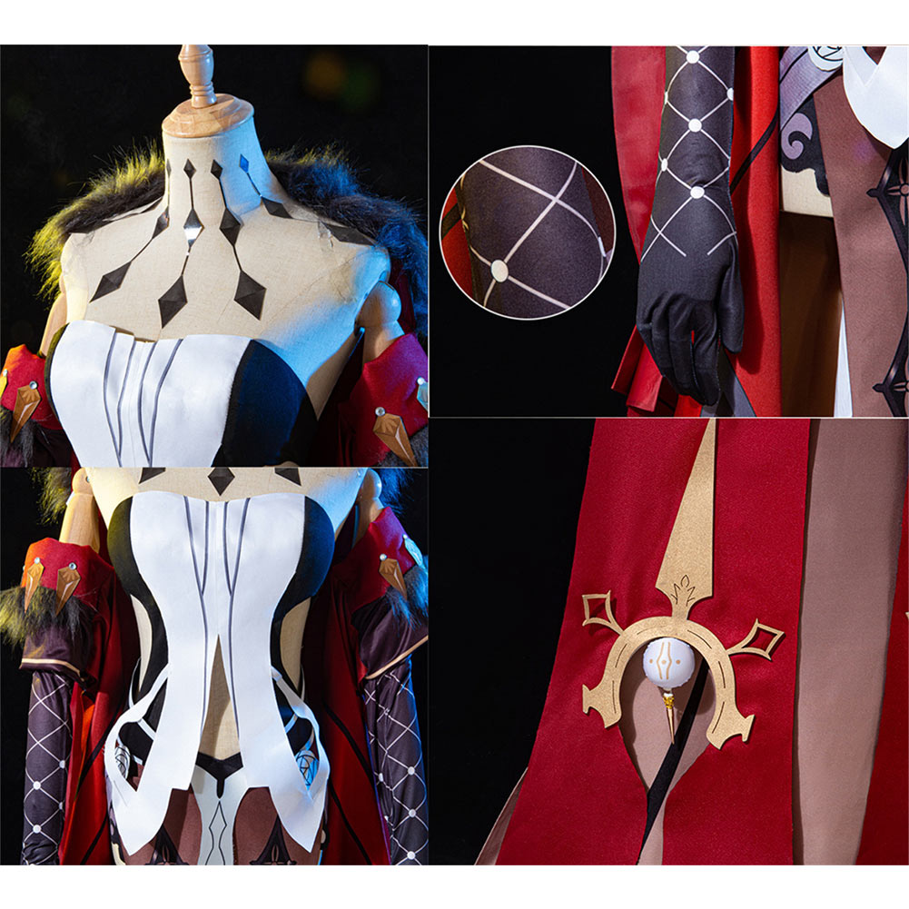 Genshin Impact Fatui NPC La Signora Cosplay Kostüm Halloween Karneval Kostüm
