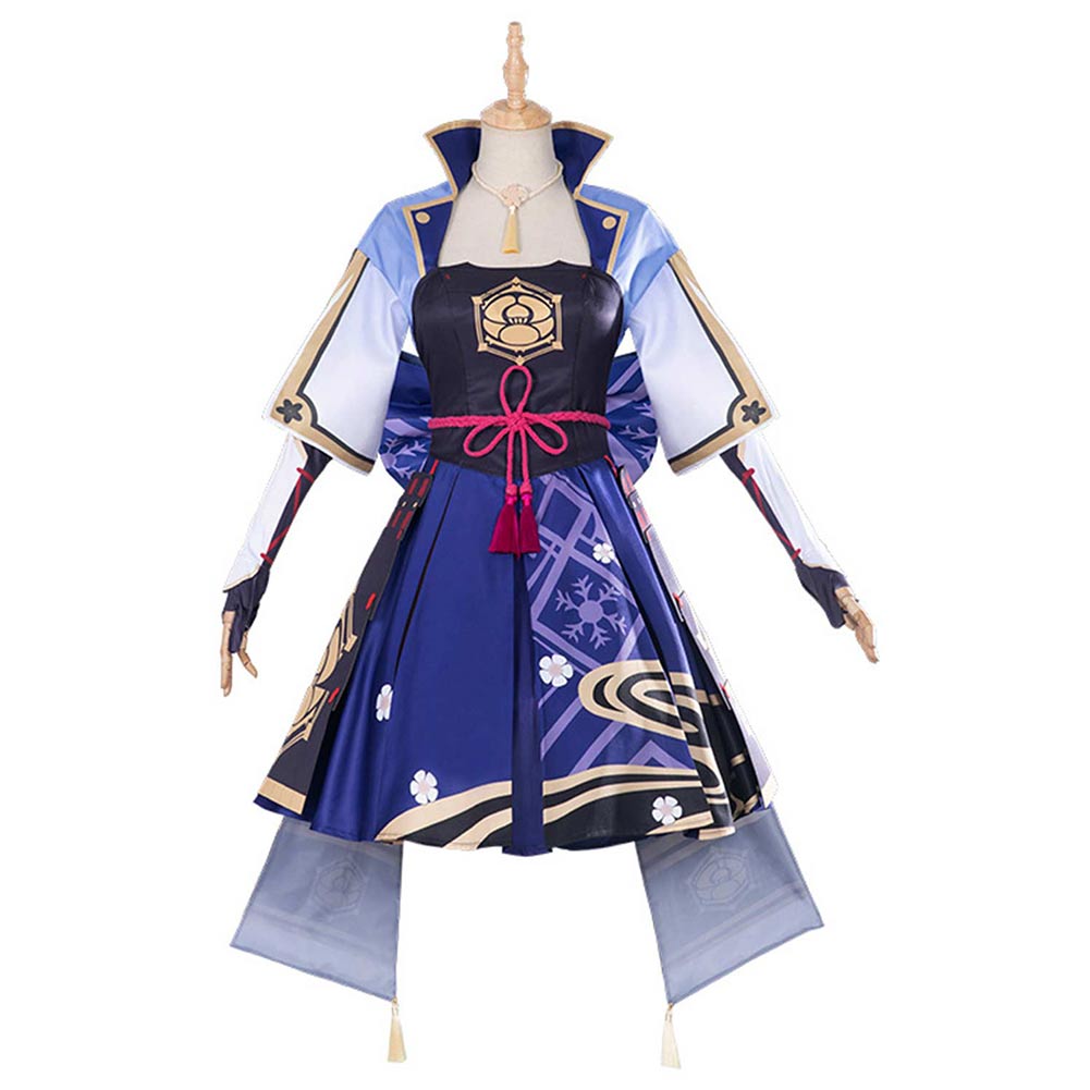 Genshin Impact Ayaka Cosplay Kostüm Kleid Halloween Karneval Outfits