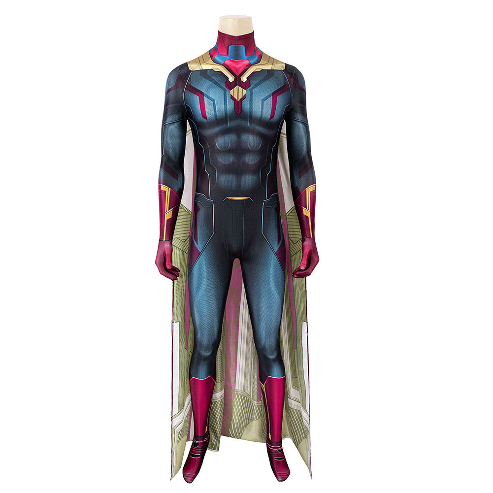 Avengers: Infinity War Vision Jumpsuit Cosplay Kostüm Halloween Karneval Outfits