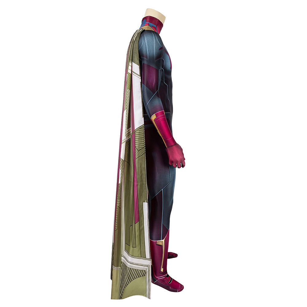 Avengers: Infinity War Vision Jumpsuit Cosplay Kostüm Halloween Karneval Outfits