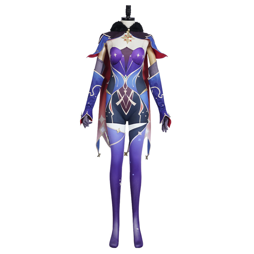 Genshin Impact Mona Outfits Cosplay Kleid Halloween Karneval Kostüm