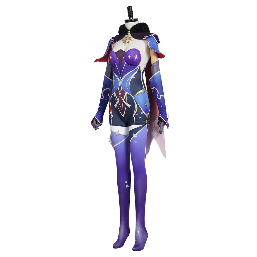 Genshin Impact Mona Outfits Cosplay Kleid Halloween Karneval Kostüm