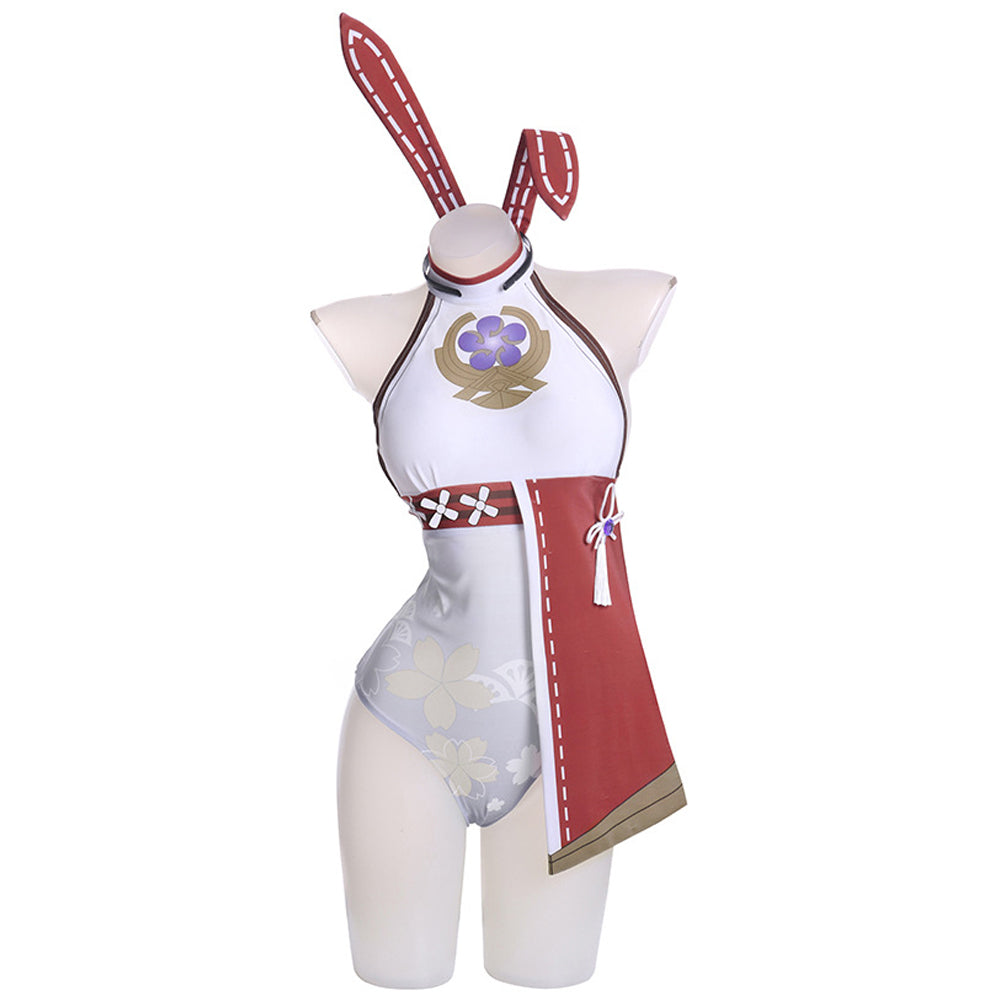 Genshin Impact Yae Miko Bunnygirl Cosplay Outfits Bunny Girls Halloween Kostüm