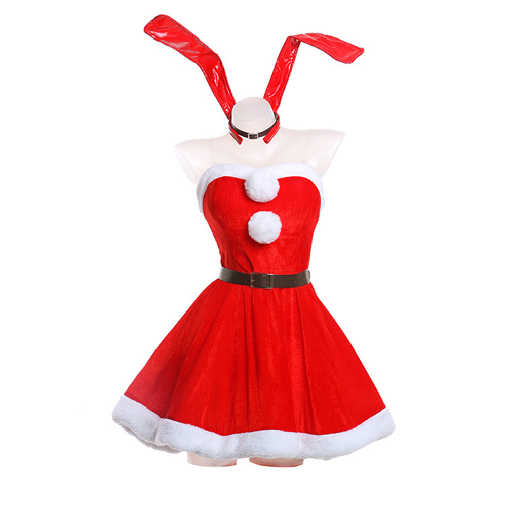 Rascal Does Not Dream of Bunny Girl Senpai Mai Sakurajima Bunnygirl Weihnachtskleid Cosplay Halloween Karneval Kostüm