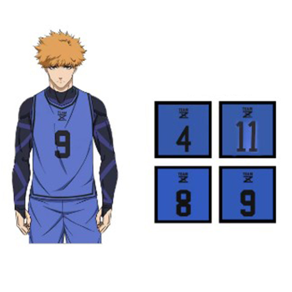 BLUE LOCK Hyouma Chigiri Jumpsuit Nu. 4/8/9 Sportanzug Outfits