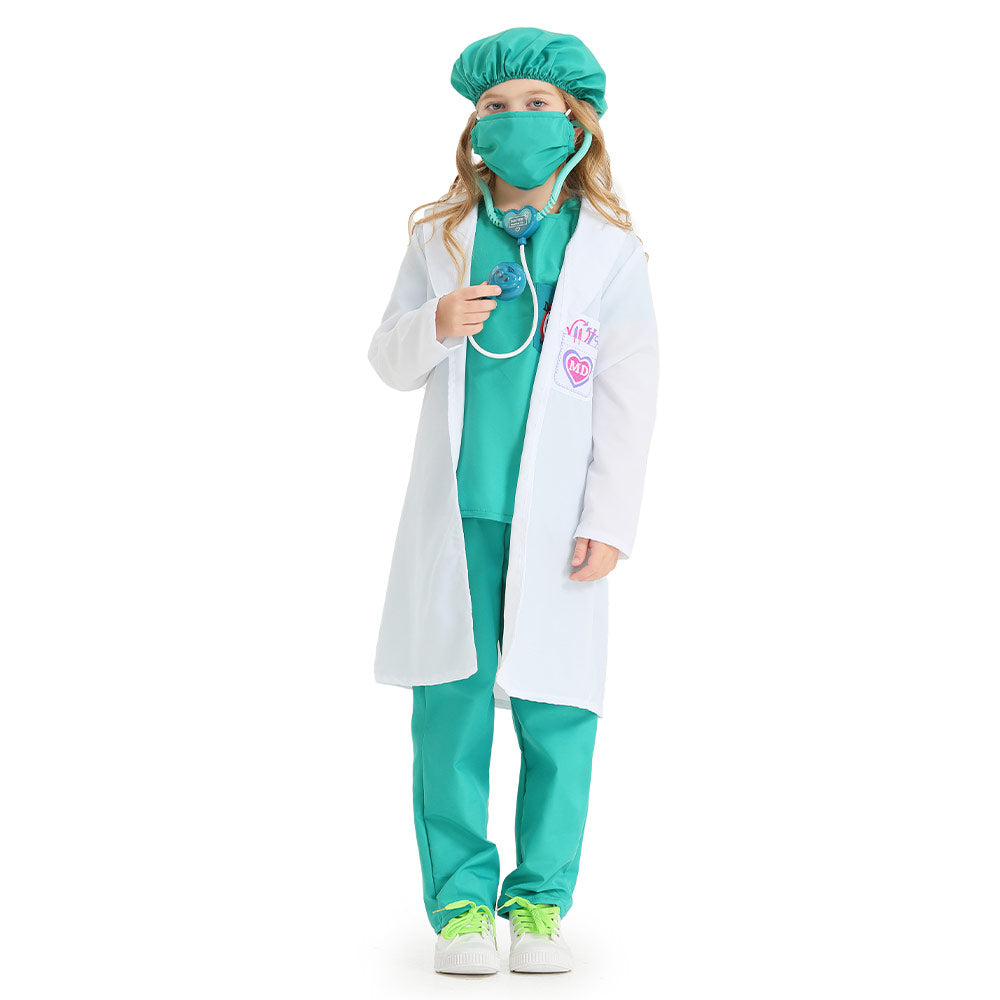 Kinder Doktor Cosplay Kostüm Outfits Halloween Karneval Party Verkleidung Anzug