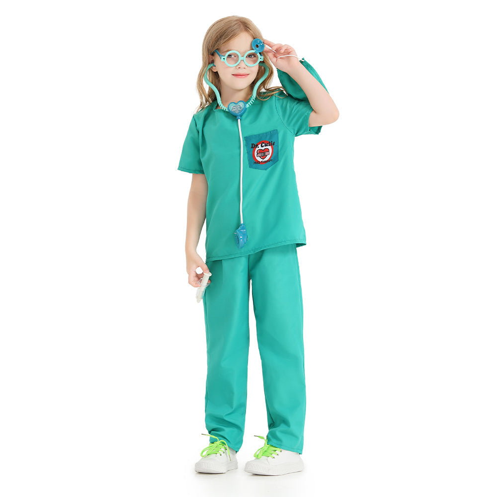 Kinder Doktor Cosplay Kostüm Outfits Halloween Karneval Party Verkleidung Anzug