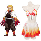 Demon Slayer Rengoku Kyoujurou Cosplay Sexy Bademode Erwachsene Sommer 2tlg. Badeanzug