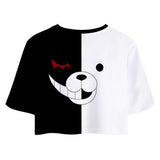 Danganronpa Monokuma Damen T-Shirt Shots Set Sommer T-Shirts Damen Oberteil Kurzarm - cosplaycartde
